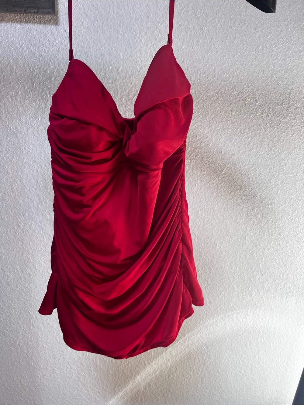Jantzen Red Draped One-Piece Swimsuit